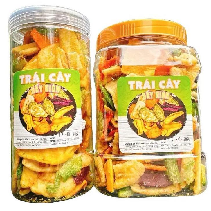 Thập Cẩm Trái Cây Sấy Lạnh Giòn Xuất Khẩu - Snack Ăn Vặt Thức Ăn Food Chua Cay trai say kho