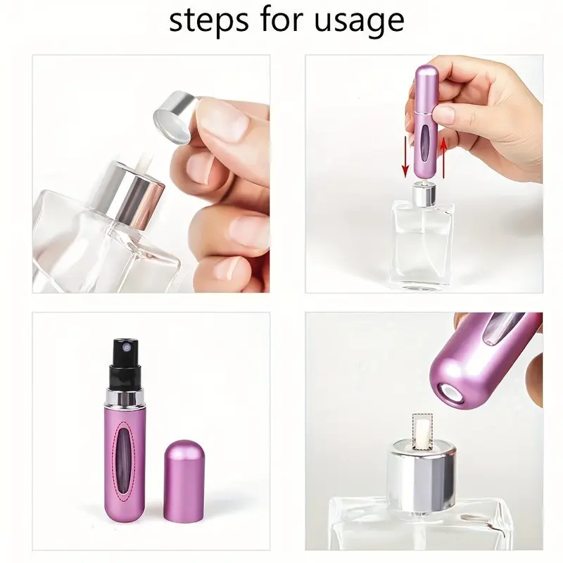5ml Random Color Travel-size Empty Perfume Atomizer, 5 Counts/set Refillable Bottle for On-the-go Freshness, Sports & Outdoor Makeup Accessories 6