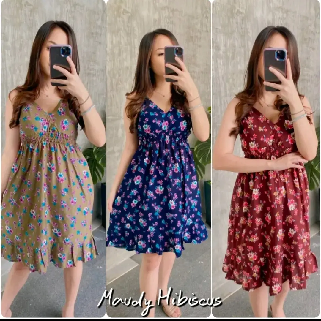 Daster Maudy / Dress Moza Singlet Pendek Santai