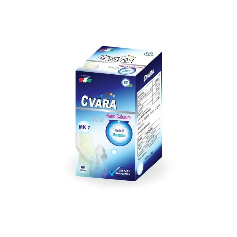 Canxi Nano Cvara cho bà bầu và người lớn tuổi, giảm tê bì chân tay, đau vai gáy I Nhập khẩu chính hãng Pháp.thuochieuqua. Hộp 60 viên 4