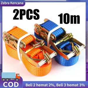 Rachet Tie Down 4-10 Meter 10 TON Webbing Cargo Lashing Belt Trackbelt Tali Ikat Sabuk Truk tali webbing 5CM*10METER