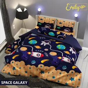 tempat tidur anak SPREI MOTIF PLANET ANTARIKSA ASTRONOT / SPREI SPACE WORLD / SPREI ANAK LAKI LAKI polymicro happy ocean