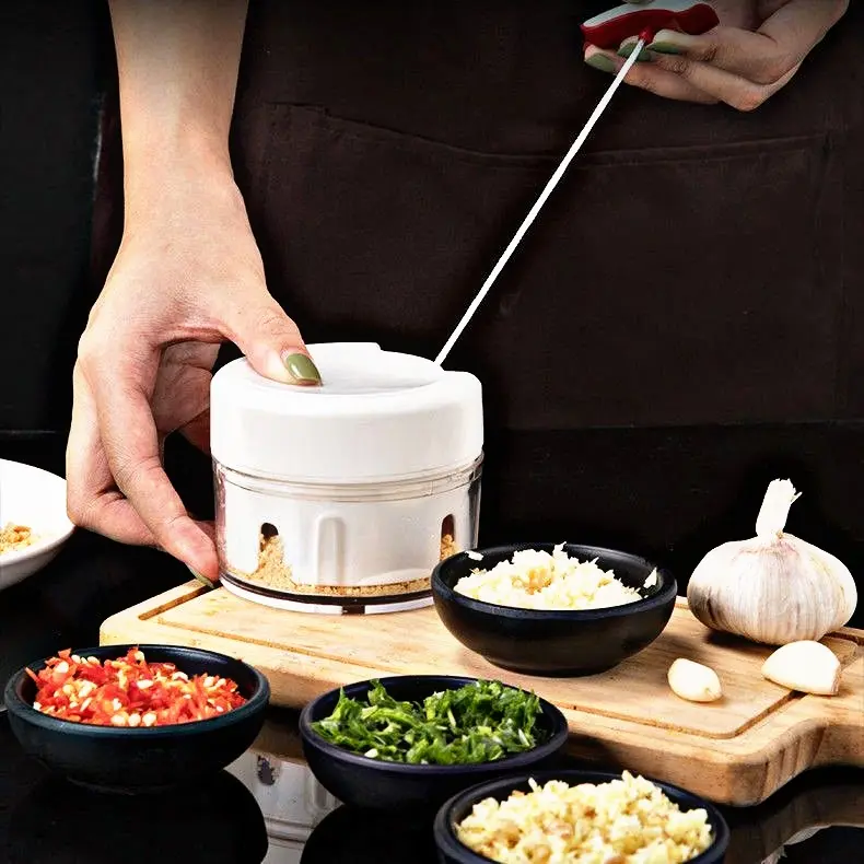 PROMO (BISA COD) MINI CHOPPER / Blender Tarik Manual Tangan / Penghalus Pencacah Bumbu 5