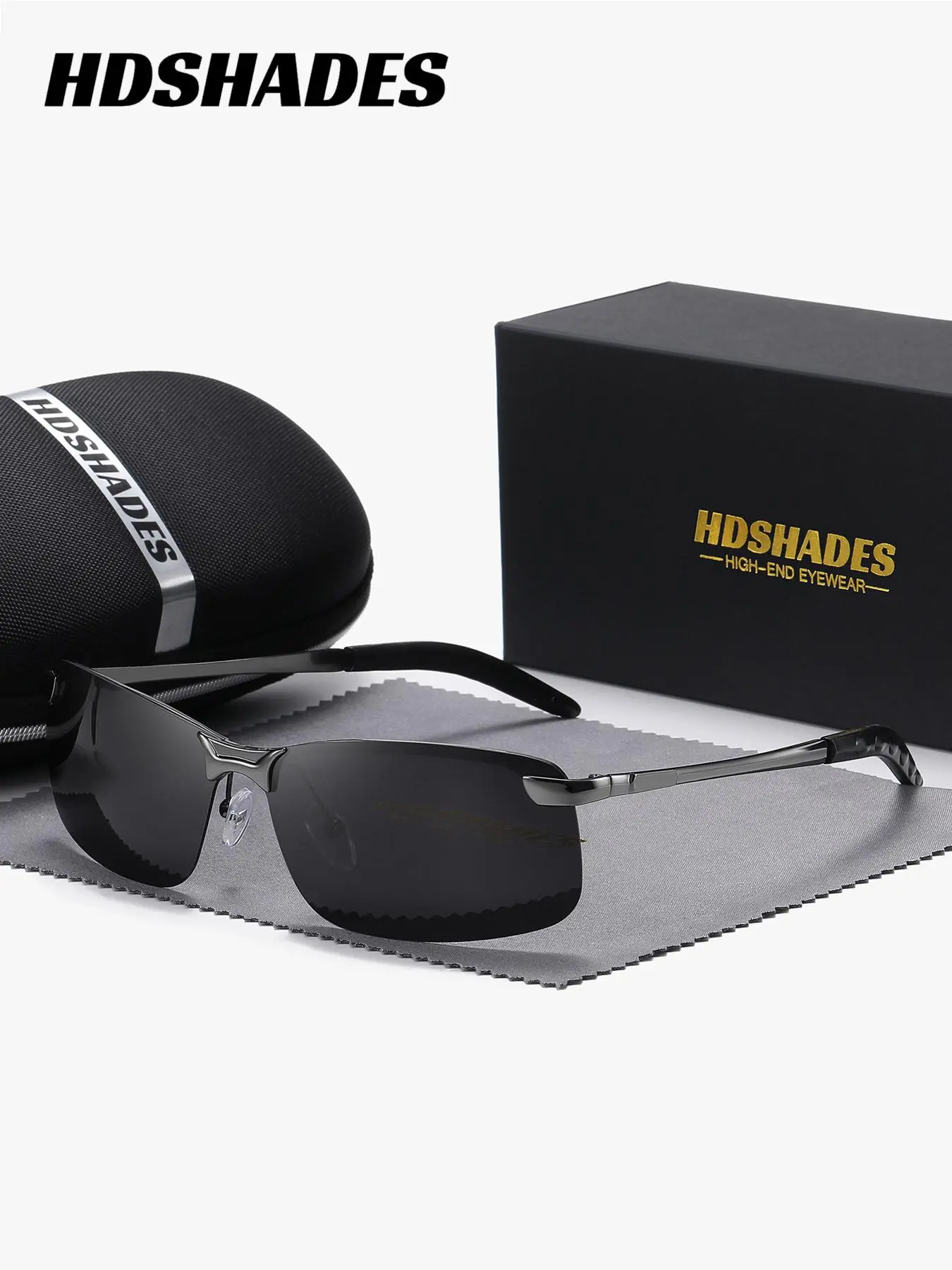 Unisex Business Style Rectangle Frame Sunglasses, Trendy Casual Polarized Sunglasses for Outdoor Sports, Fashion Accessories for Everyday Use