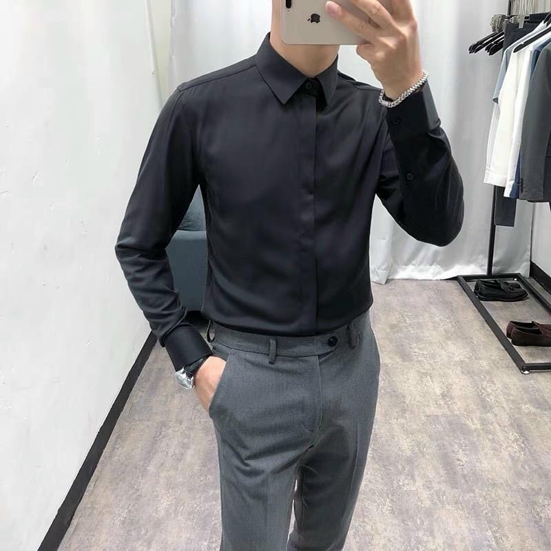 Áo sơ mi dấu Cúc Trơn ZOCO Menswear Nam 6