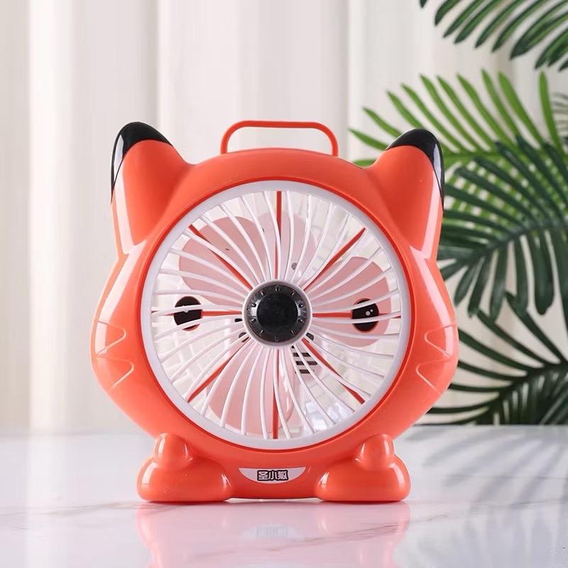 Quạt để bàn văn phòng, để giường cho trẻ em hình thú cắm điện. Quạt mini bền đẹp 7