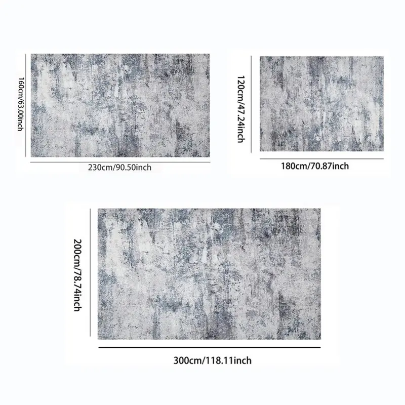 Modern Non-slip Soft Carpet, Rectangle Home Decorative Mat, Anti-slip Floor Mat for Living Room Bedroom Home Decor, Large Living Room Rugs 1