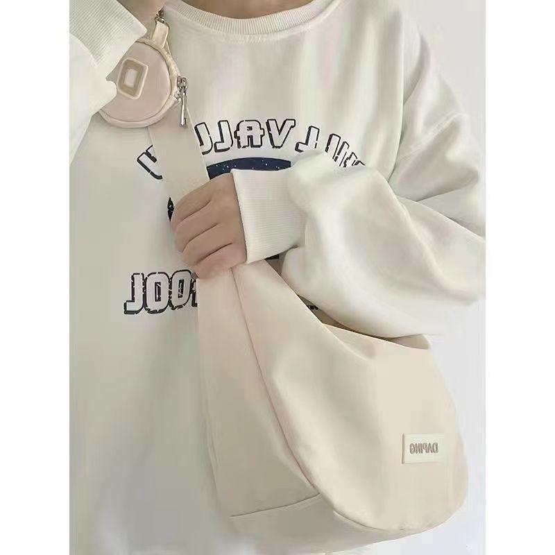 Túi Vải Chống Thấm Nước, Chất Liệu Nylon, Thời Trang Và Hợp Xu hướng, Thích Hợp Cho Mùa Xuân / Mùa Hè, Túi Bánh Bao Nghệ Thuật Mori, Lý Tưởng Cho Sinh Viên Đại Học, Túi Messenger Đeo Vai, Túi Đưa Thư 1