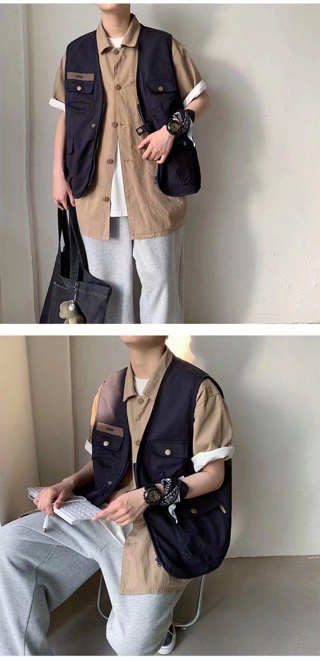Product Introduction of Áo Vest Cho Nam Nhiều Túi Plus Kích Thước Áo Vest Không Tay Cho Nam Thời Trang Quá Khổ mềm mịn 37