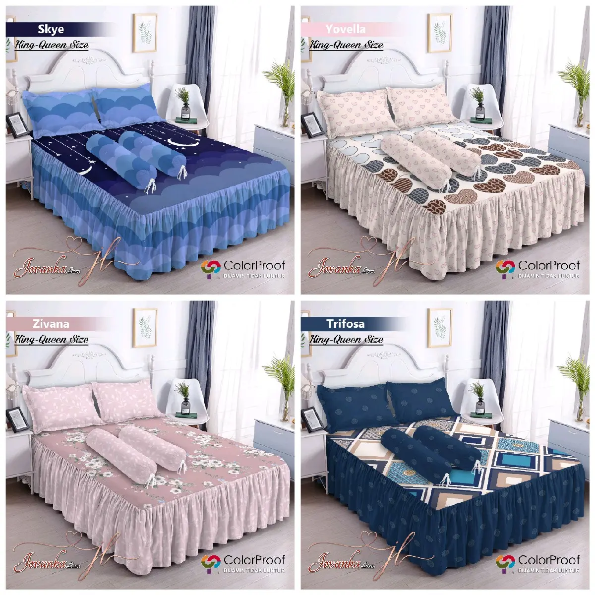 JOVANKA Sprei rumbai jovanka uk 180x200x35 cm
