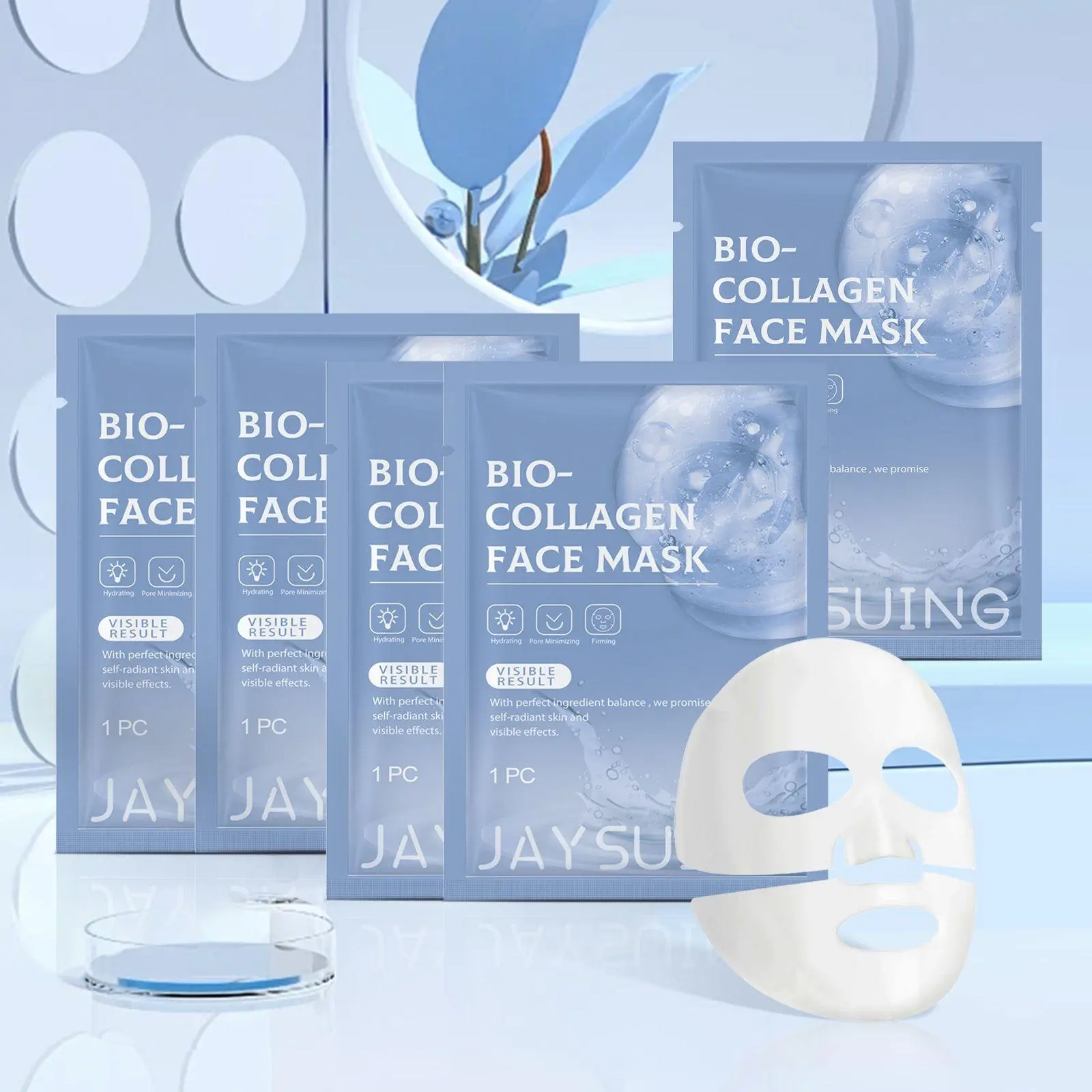 Collagen Face Mask, 5 Counts/set Moisturizing Face Masks, Hydrating Face Mask, Face Care Product for Women & Men