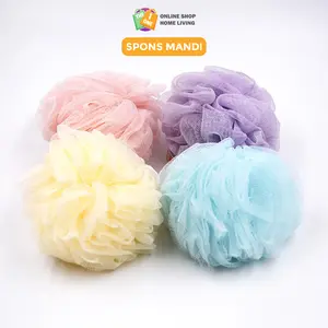 Spons Mandi Jaring - Spons Mandi Gosok - Sponge Mandi Shower Net - Spons Jaring Warna - Bath Puff