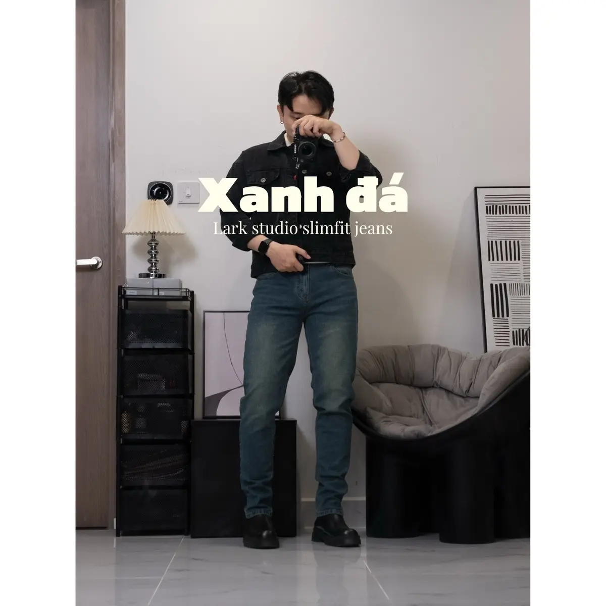 Quần jeans nam basic Lark Studio Slimfit Jeans - dáng ống ôm trẻ trung, chất xịn, menswear pants, Ong om