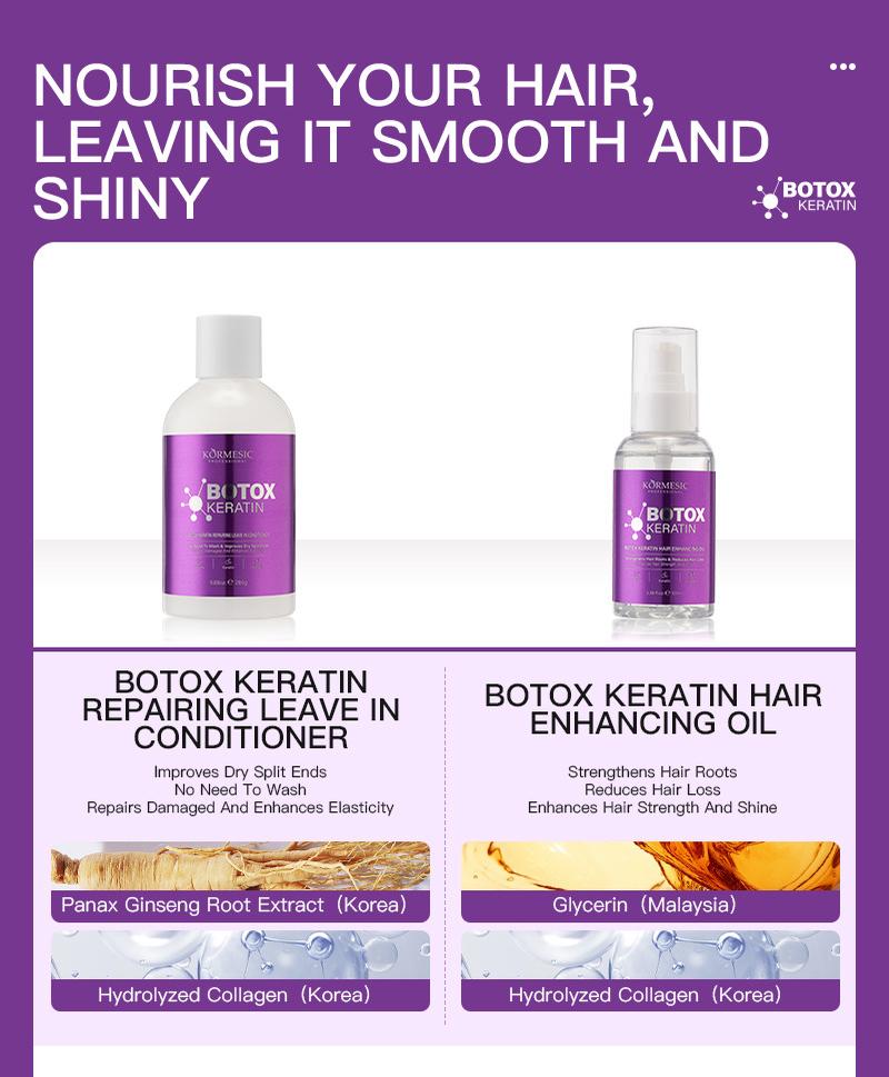 Product Introduction of KORMESIC Keratin Large Capacity Shampoo for Moisturizing and Preventing Split Hair Mask Conditioner Haircare 1