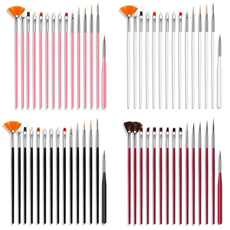 Cọ Làm Móng Gel, 15 Cái / bộ, Cho Nghệ Thuật Làm Móng 0