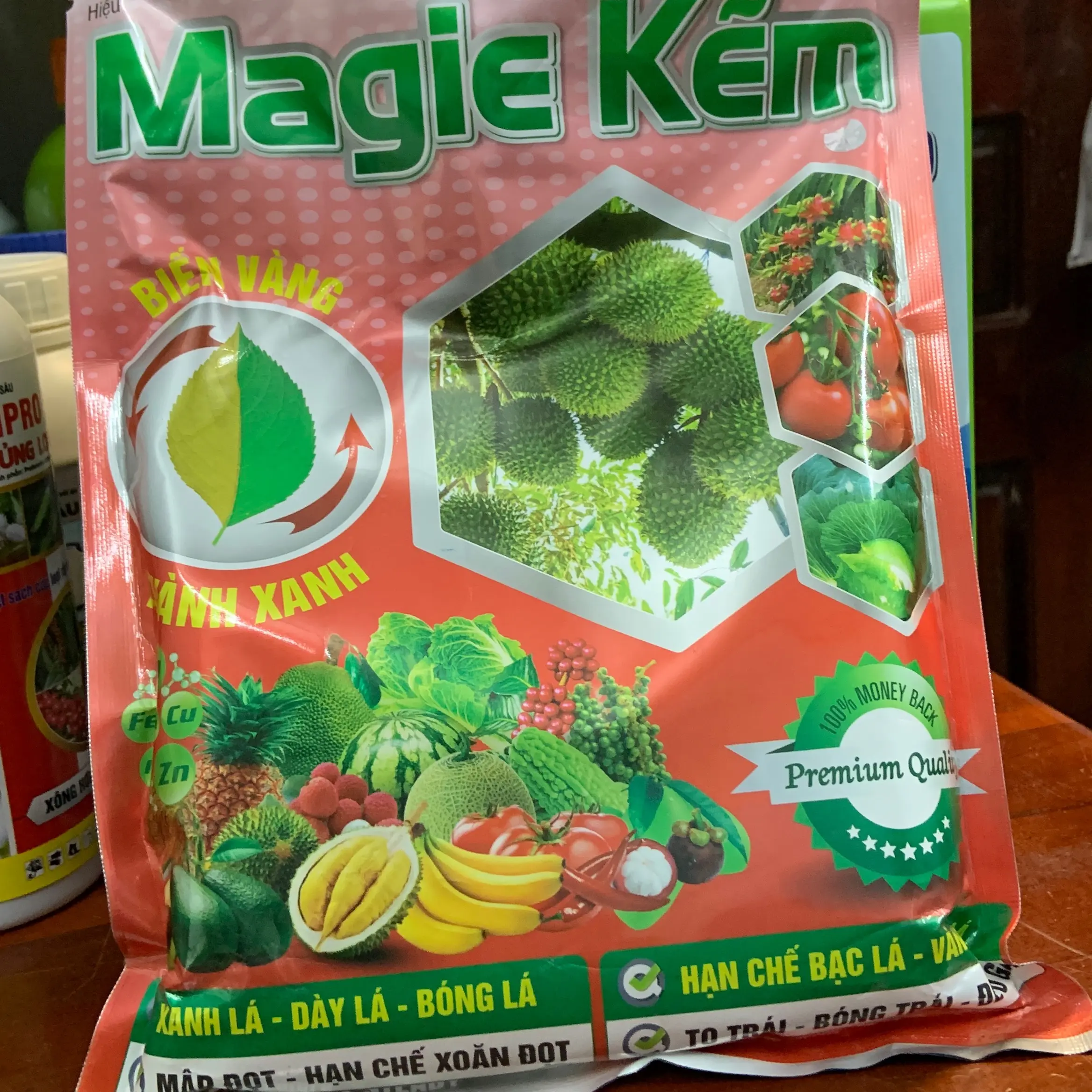 phân bón lá hoặc gốc MAGIE KẼM - xanh lá tức thì , phục hồi bộ , hiện tượng méo trái , xanh cây , dày lá