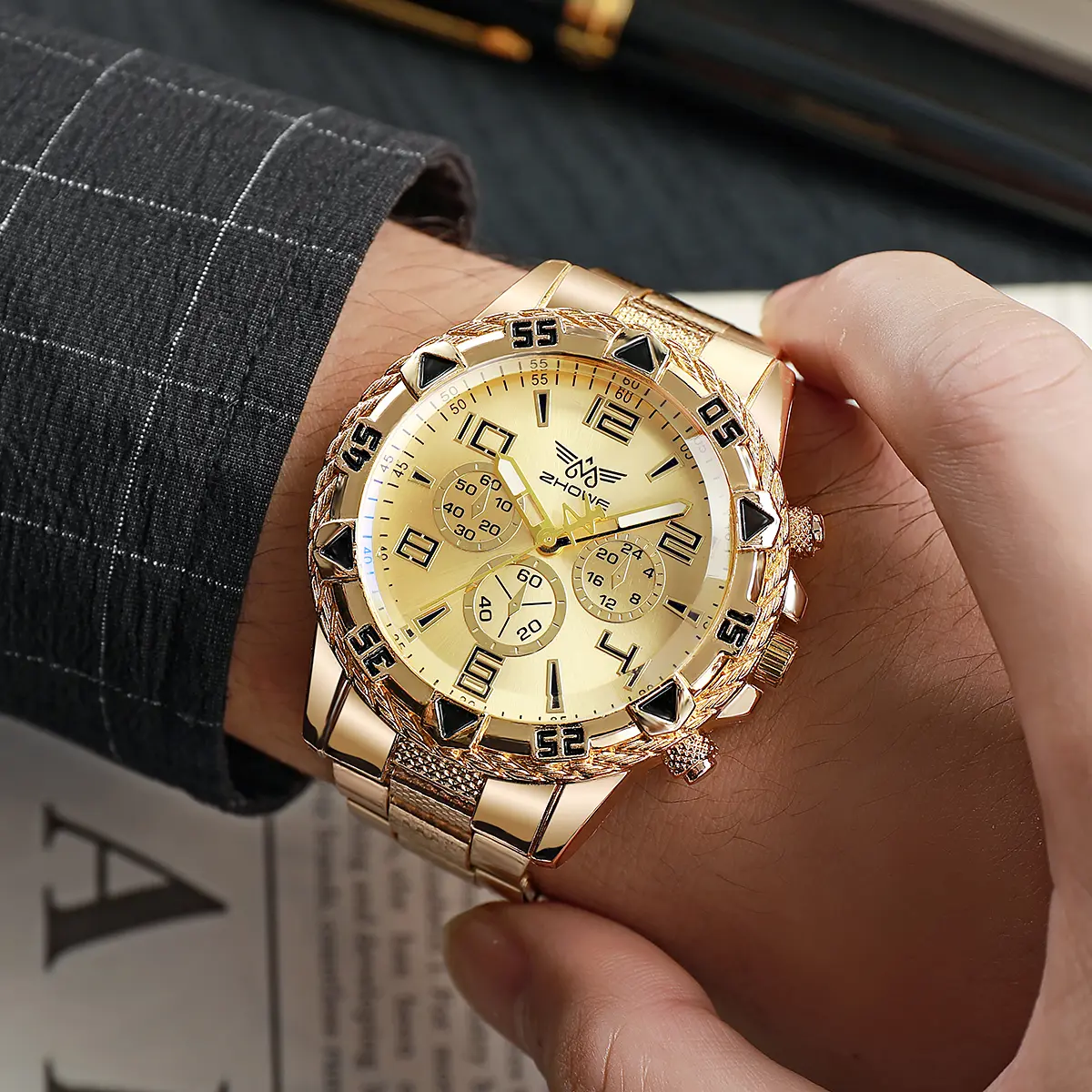 For Mens Fashion High Quality Luxury Simple WristWatch Business Full Steel Sports Male Clock Mens Watches Luxury Brand Watches