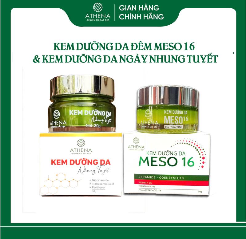 Bộ đôi kem dưỡng da ngày đêm( kem dưỡng da đêm Meso 16 và kem dưỡng da ngày Nhung Tuyết)- Giúp làn da sáng láng mịn căng bóng Skincare Làm Đẹp Da Nữ Dưỡng Ẩm Da Chăm Sóc Da