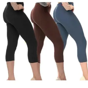 45rb 3pcs LEGGING 3/4 bahan spandek jersey atau bahan licin Polos Melar