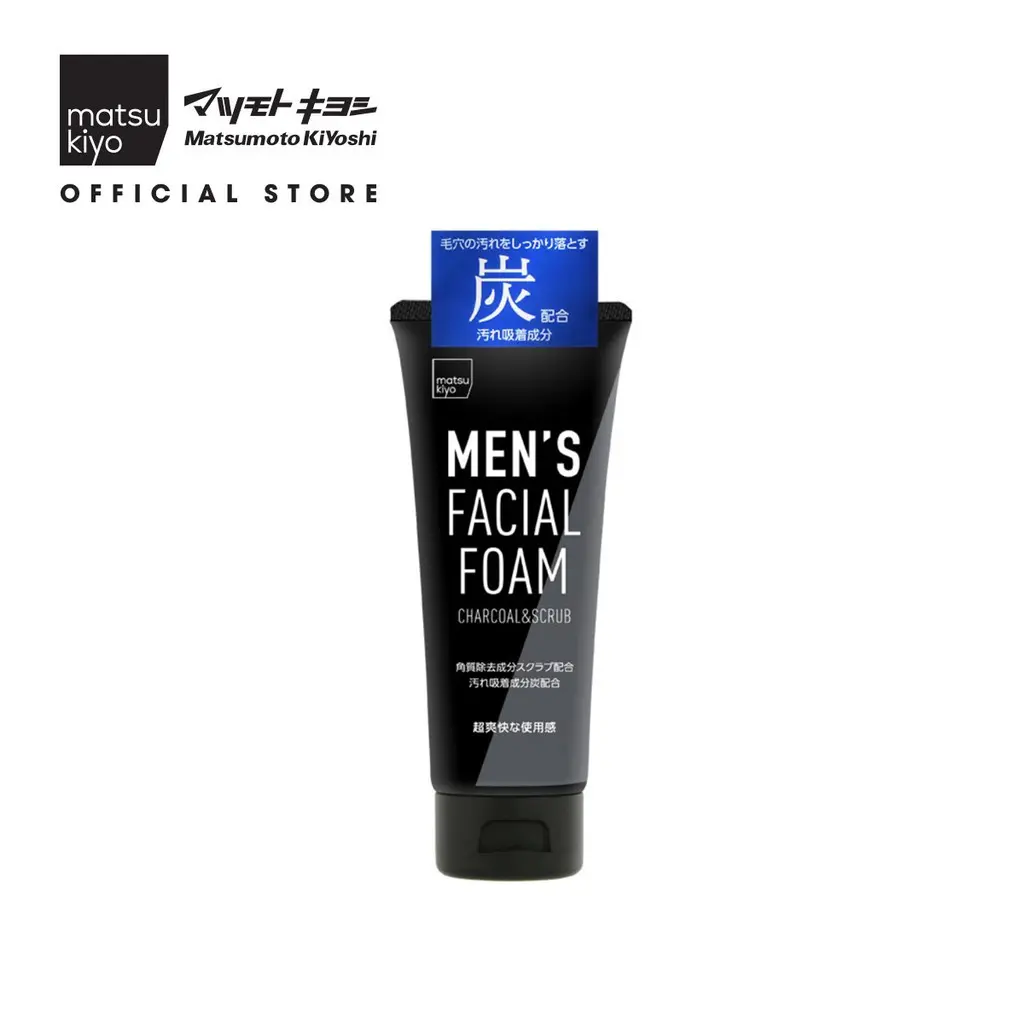 Sữa rửa mặt tẩy da chết than hoạt tính, dạng bọt matsukiyo dành cho nam 130g Cosmetic Tẩy Trang