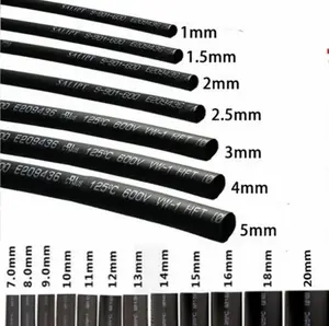 Selongsong Isolasi Bakar Heat Shrink Hitam 1Meter