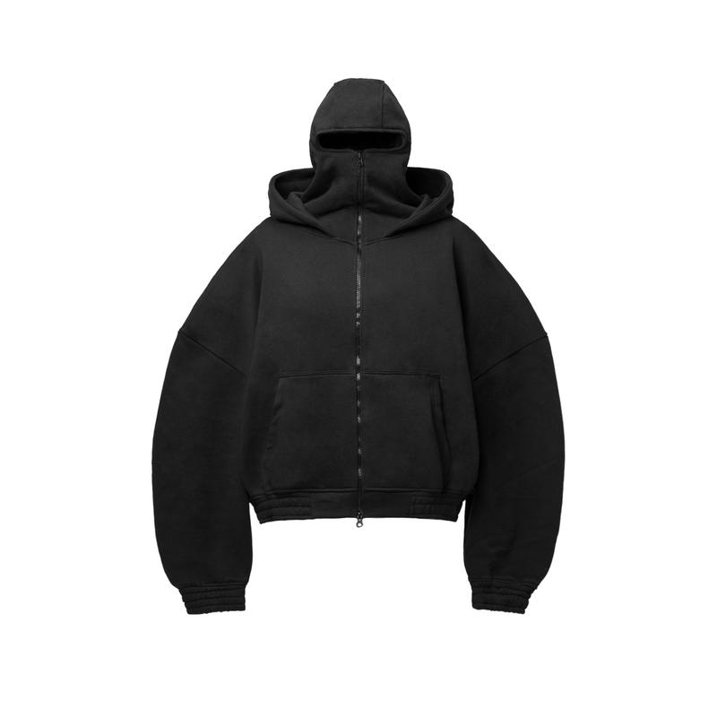 Áo    Mũ Drip  Chống Nắng Fullface Khóa    28NOB - Nỉ Bông Hàn Cotton Mềm Mại - Menswear   áo khoác áo  khoác khoá aokhoac nam hoodie boxy zip 1