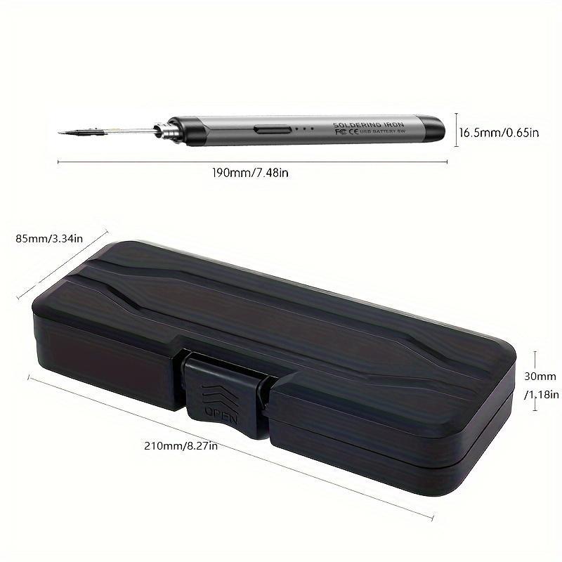 Product Introduction of USB Soldering Iron Set, Adjustable Temperature Modern Design Soldering Iron with USB Charging Cable, Portable Soldering Equipment with Storage Box, Work Equipment for Men 11