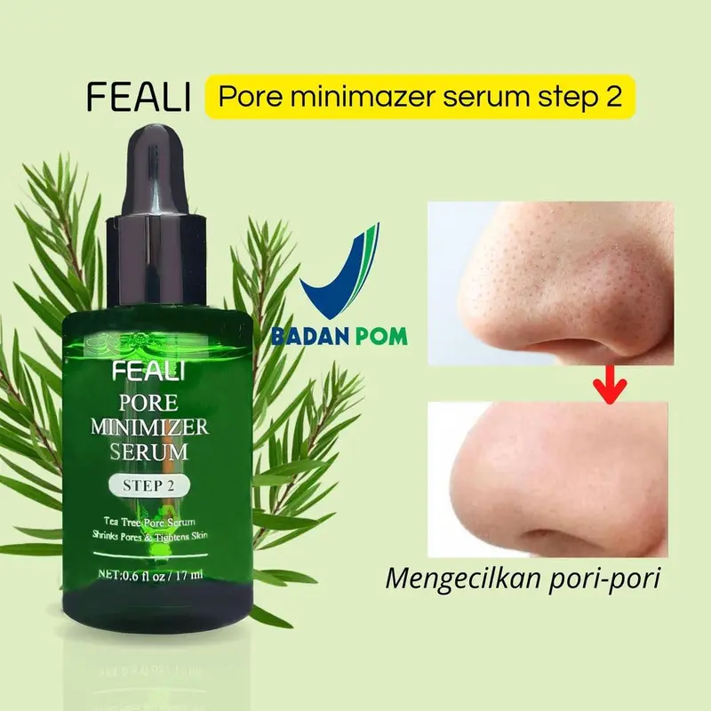 (BPOM) FEALI Masker Pengangkat Komedo Step1 Peel Off Free Kertas & Step2 Pore Serum 2