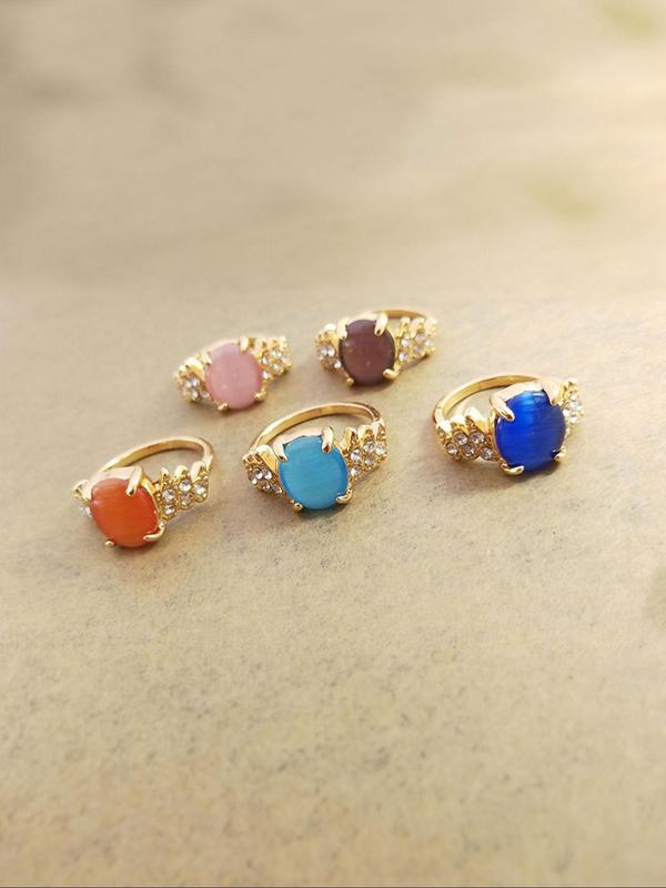 Random Color & Style Ring Set, Fashion Jewelry for Party, Daily Clothing Decor, Trendy All-match & Exquisite Jewelry for Birthday Gift 2