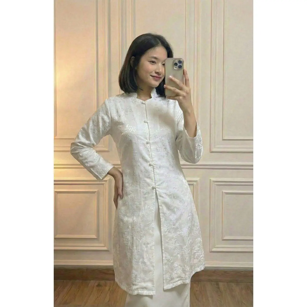 Alyce Tunik Raya Baju Lebaran Wanita 2026 Kekinian Fukuro Embos Jacquard Atasan Wanita Muslimah Elegan Kondangan