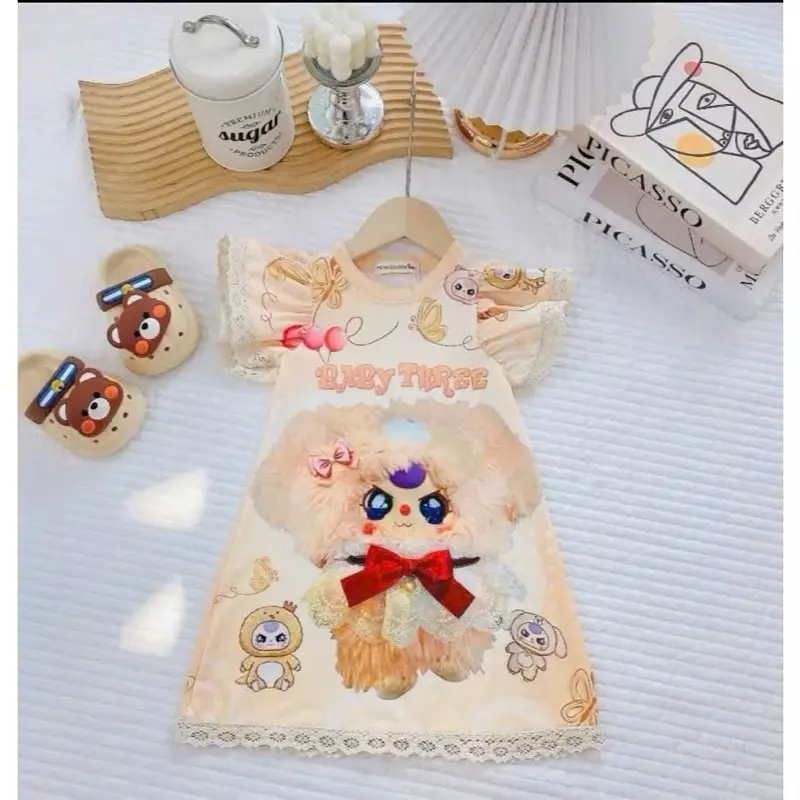 VÁY BABYTHREE PHỐI REN XINH XẮN CHO BÉ GÁI 4