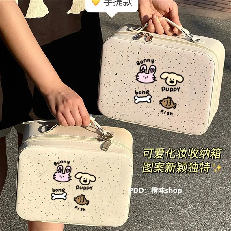 Hộp Đựng Mỹ Phẩm Không Thấm Nước, Vali Dễ Thương 14 Inch, Thích Hợp Cho Nữ, Lưu Trữ Và Mang Theo, Lý Tưởng Cho Du Lịch Và Sinh Viên, Túi Đựng Mỹ Phẩm Ins, Phát Hành Năm 2024 Bag 4