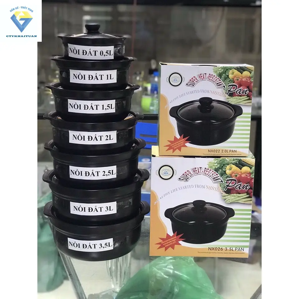 Nồi đất hầm thịt, nồi kho cá, nấu canh, nồi kho tộ 2 lít - hàng loại 1
