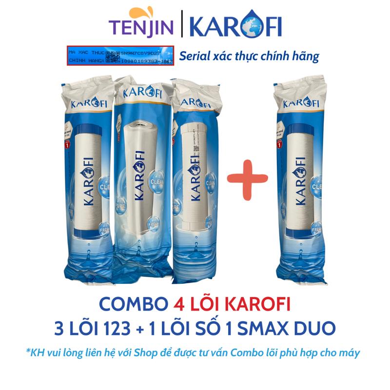 Combo Lõi Lọc Nước KAROFI (Có Thêm 1 Đến 2 Lõi Số 1) Thay Thế Được Cho Máy Lọc Nước RO 0