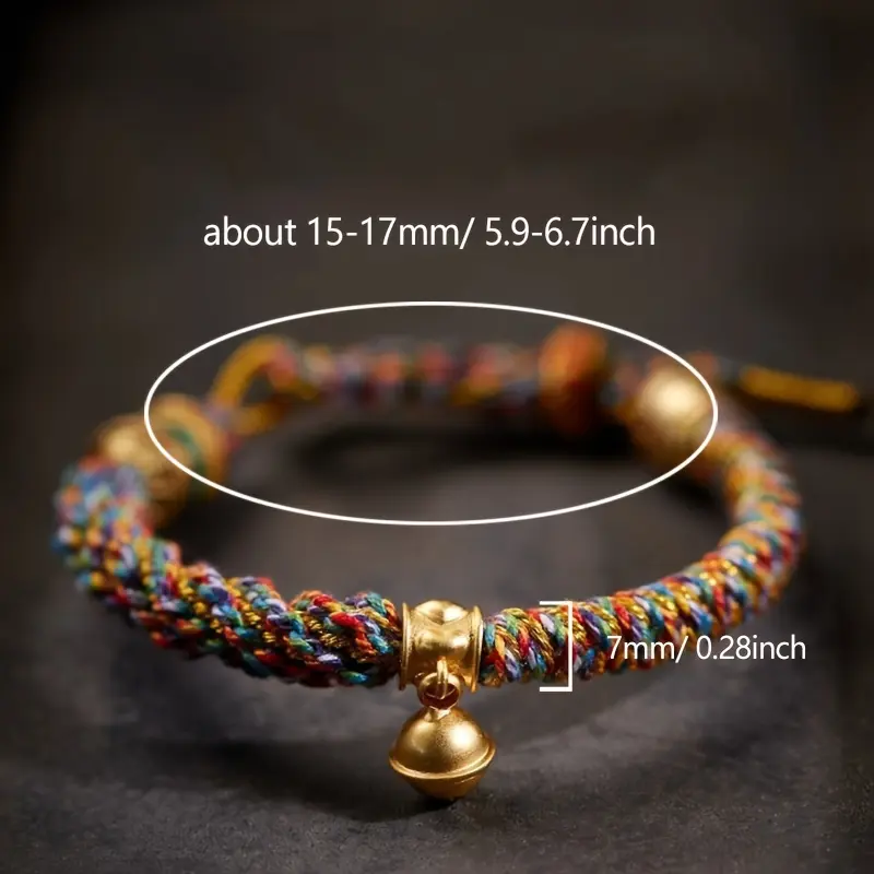 Chinese Tibetan-Style Colorful Wristbands,Sand Golden Six-Character Mantra Bracelets for The Zodiac Year, Adjustable Woven Bracelets, Cultural Woven Wrist Adornments, Gifts for Girlfriends, Lucky Chinese Ornaments, Gifts with Beautiful Meanings.