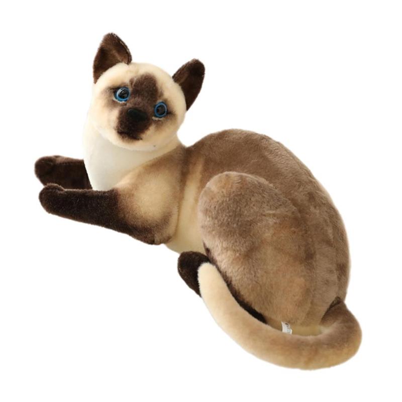 Product Introduction of Simulation Cat Plush Toy Simulation Cat Realistic Short Plush Doll Doll Cat F8F6 14