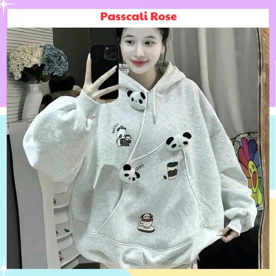 Áo Hoodie Chất Nỉ Bông Kèm Gấuu
