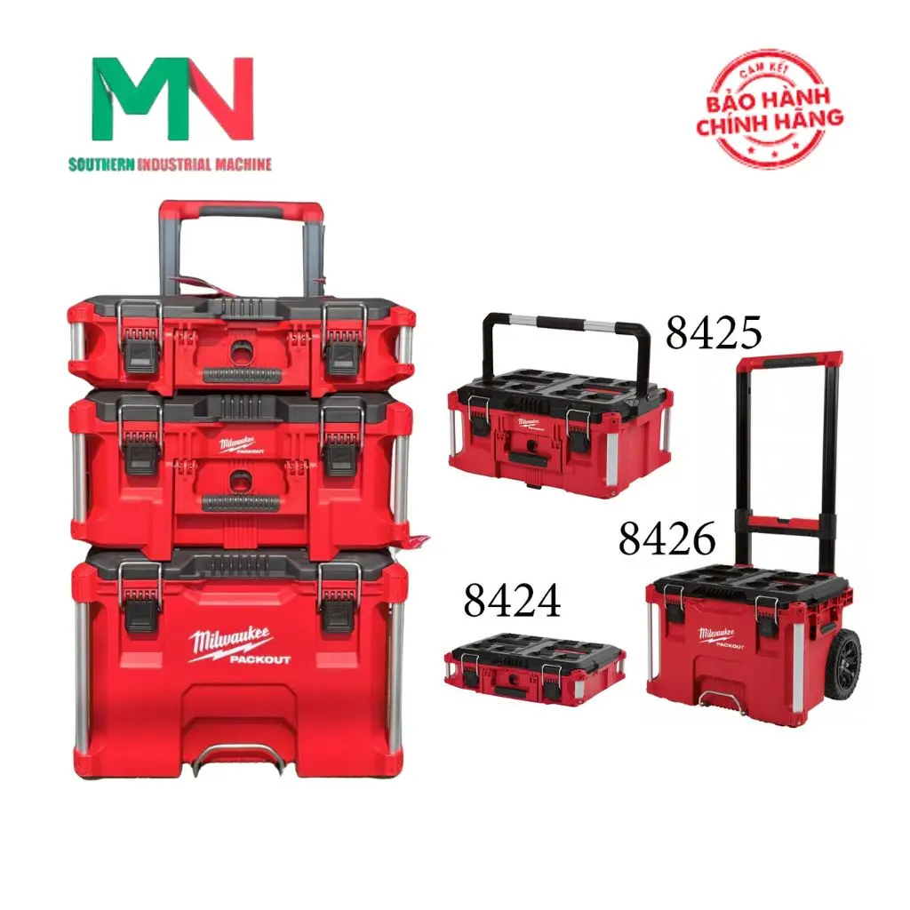 Combo 3 Thùng đựng dụng cụ Milwaukee 48-22-8424 + 48-22-8425 + 48-22-8426 ( Có tách lẻ từng thùng )