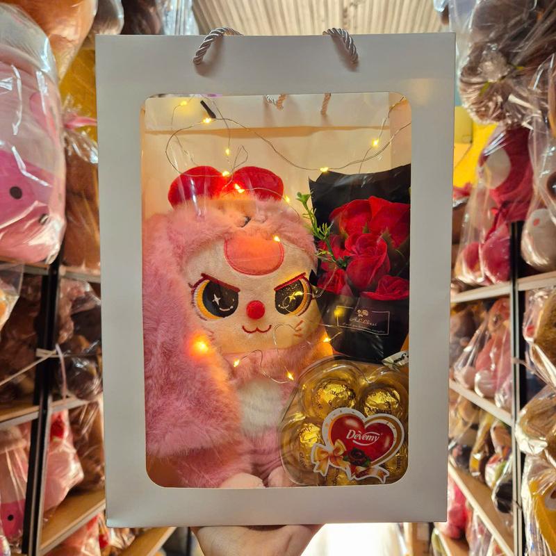 Set hoa và gấu tặng sinh nhật, lễ tình nhân,quà valentine,quà 8/3,quà 20/10,quà 20/11,quà trung thu,quà noel,quà giáng sinh ,bó hoa gấu bông,gấu dâu Thú Nhồi Bông Thú Bông Đồ Chơi Toy Phát Nhạc hoatặngmẹ 83