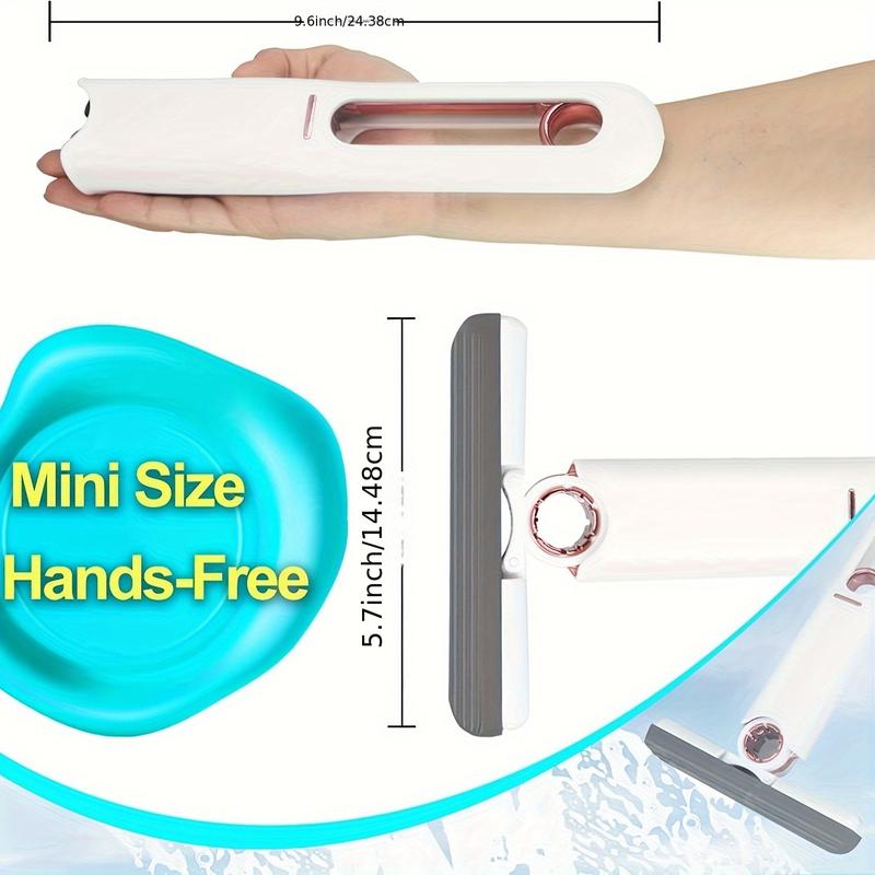 Product Introduction of Portable mini mop, self-squeezing sponge mop, lazy hands-free household mini desktop car glass cleaning mop 11