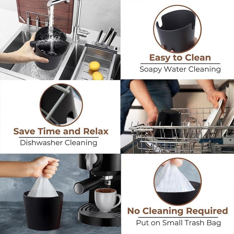 Product Introduction of asuncionmEspresso Coffee Knock Box - Shock-Absorbent and Durable with a Removable Knock Bar and Non-Slip Base, Ideal for Efficient Espresso Dump Bin Use. 19