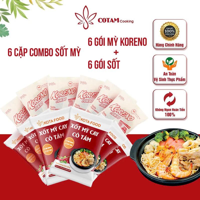 6COMBO MỲ CAY cô Tám (6 Bát Mỳ cay) Chính hãng