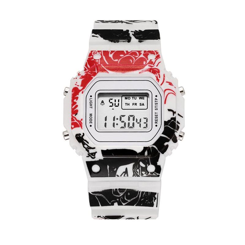 Product Introduction of Jam Tangan Sukan Lelaki, One Piece, Jam Tangan Elektronik Berkilau, Jam Fesyen Digital Lelaki, Hadiah Hebat, F0K5 19