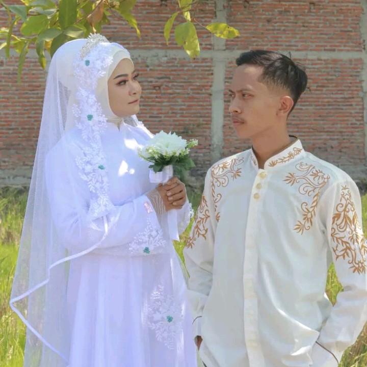 Gaun Akad Syari Putih Termurah dan Terlaris Lengkap dengan aksesorisnya Pernikahan Anggun Walimah Syar'i Akad Murah Halal Wanita 4