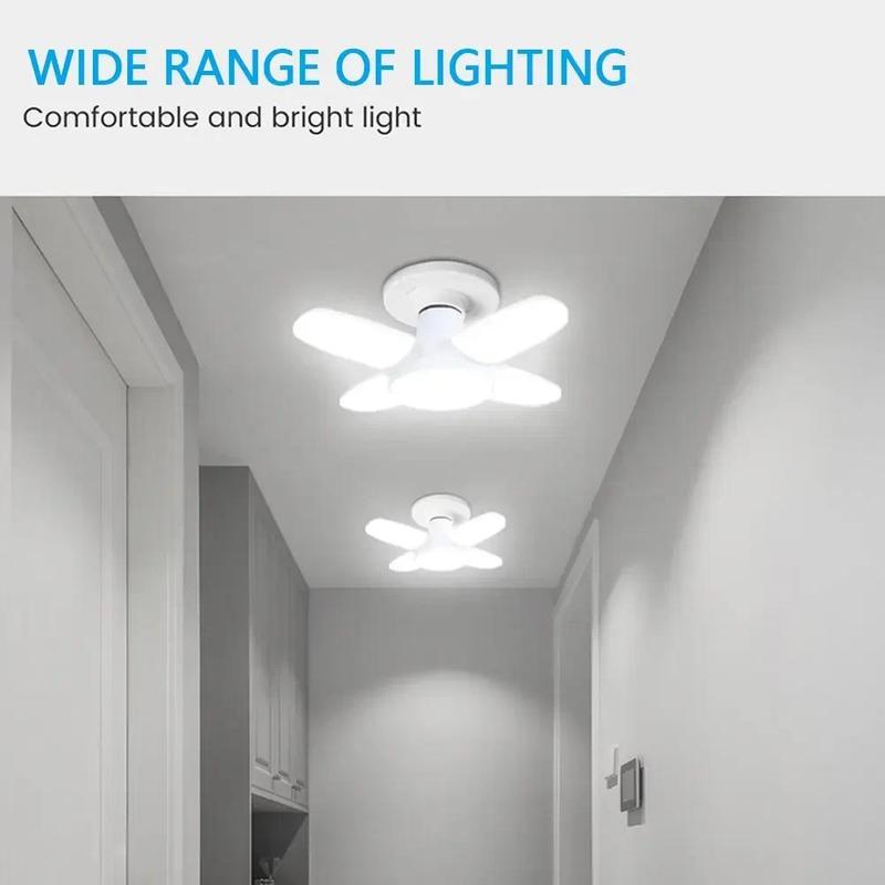 Product Introduction of 28W Fan Shape LED Bulb E27 LED Lamp Foldable 220V 110V Light Bulbs For Home Living Room Warehouse Garage Ceiling Light 22