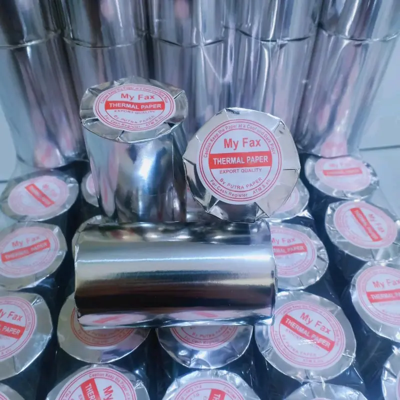 Kertas thermal Setruk kasir ukuran 80x50mm paket 10 roll Hitam Struk 80mm 8