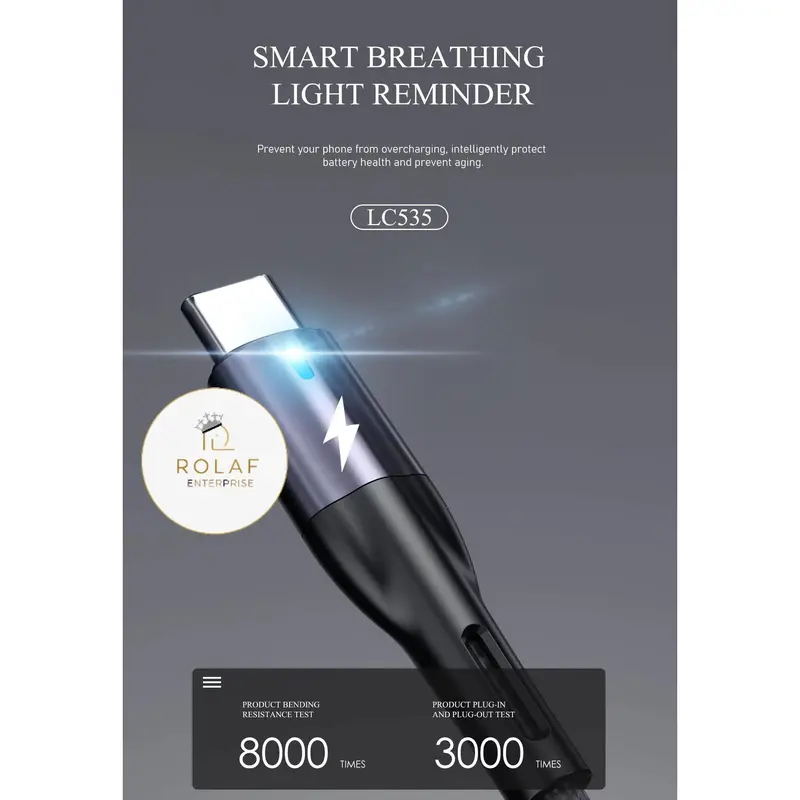 LENYES LC535 60W Kabel Data Fast Charging Type C To Type C Data Cable Charger Braided Nylon 1 Meter 2