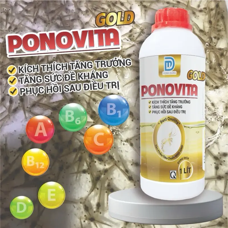 PONOVITA Tổng Hợp Vitamin Thiết Yếu Giúp Tôm Ăn Khoẻ Lớn Nhanh