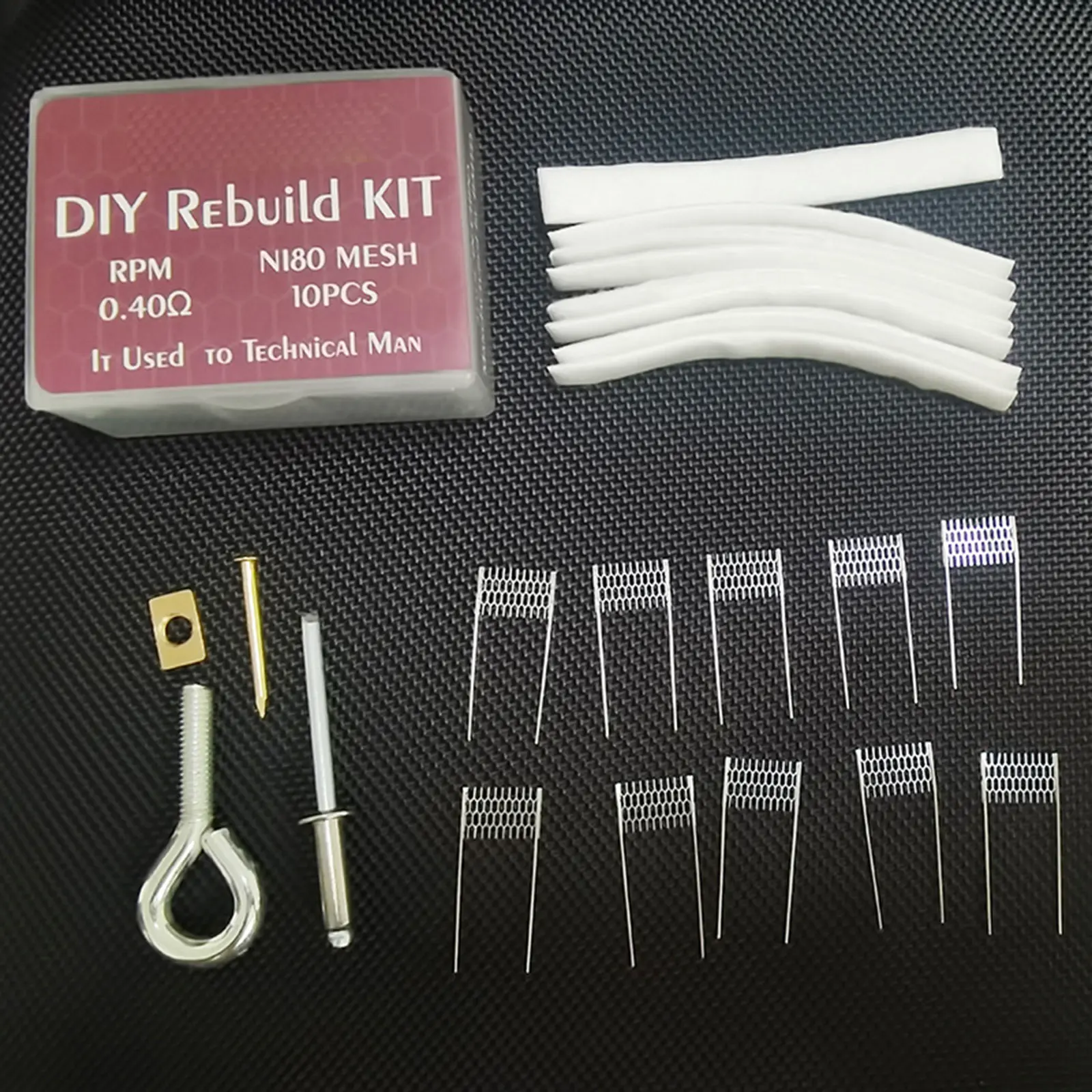 ชุดสร้างใหม่ DIY แฮนด์เมดสำหรับ VINCI-VM1 พร้อมตาข่าย Ni80 มีให้เลือก 0.3/0.4/0.6ohm คอยล์สำรอง