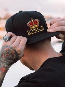 King Letter Pattern Baseball Cap, Street Style Adjustable Sun Protection Hat for Men & Women, Fashion Accessories for Daily Wear